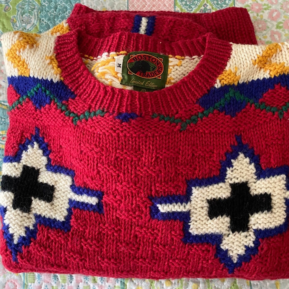Boston Traders Vintage Limited Edition Wool Sweater Mens Medium/ A… - Picture 14 of 15